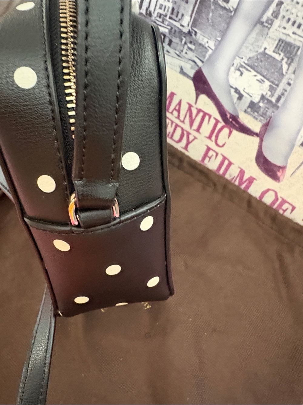 kate spade Black with White Polka Dot Crossbody Bag - Picture 9 of 15
